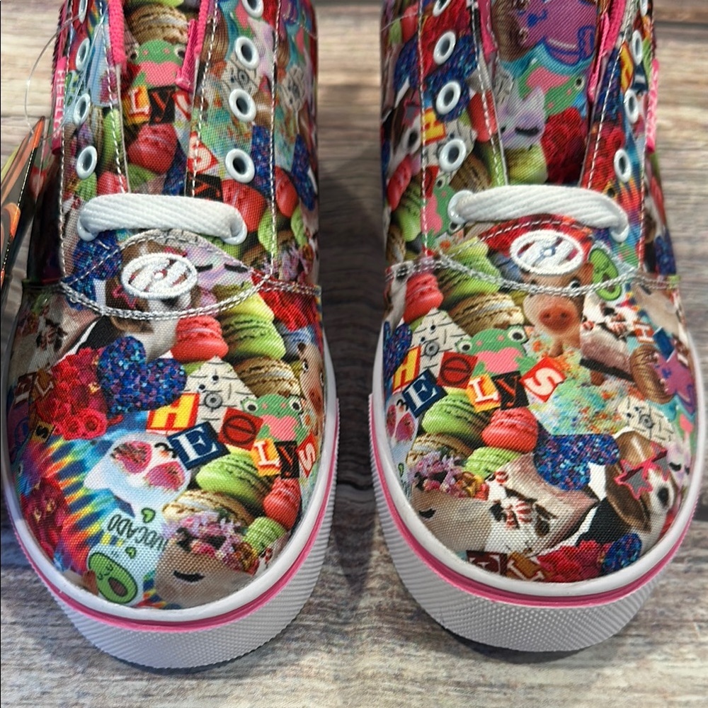 Girls Heelys Little Kid (Sz 8) and Big Kid (Sz 9) Pro 20 Print Sneakers • NWT! - Picture 5 of 15